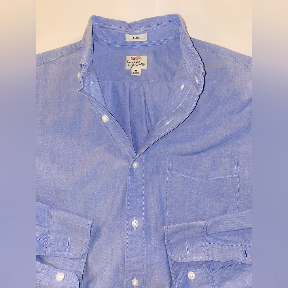 J.Crew Medium Blue Cotton Oxford